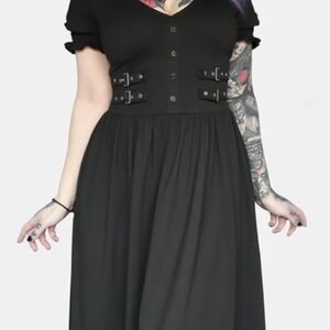 Black Midi Oblivion Dress from Forest Ink